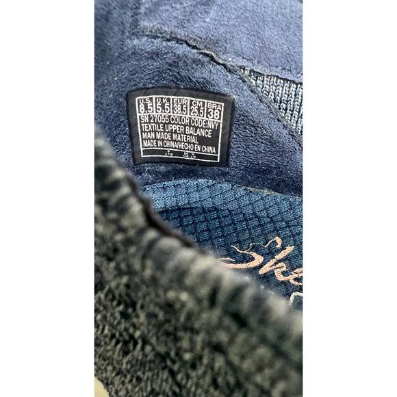 Skechers Navy Air Cooled Memory Foam Comfort Slip On Shoes Size 8.5 - Picture 8 of 10